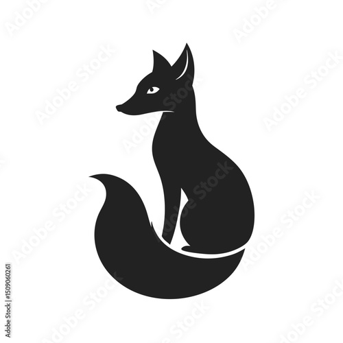 Wallpaper Mural Fox Sitting Alert Silhouette Torontodigital.ca
