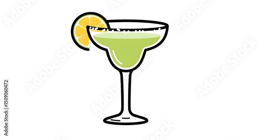 Wallpaper Mural Refreshing Cocktail Drink with Citrus Slice Illustration Torontodigital.ca