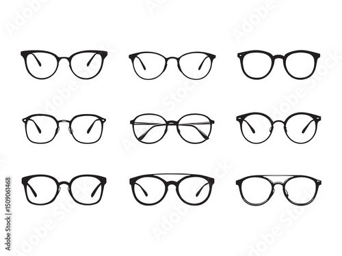 Classic Eyeglasses Minimal Line Illustration