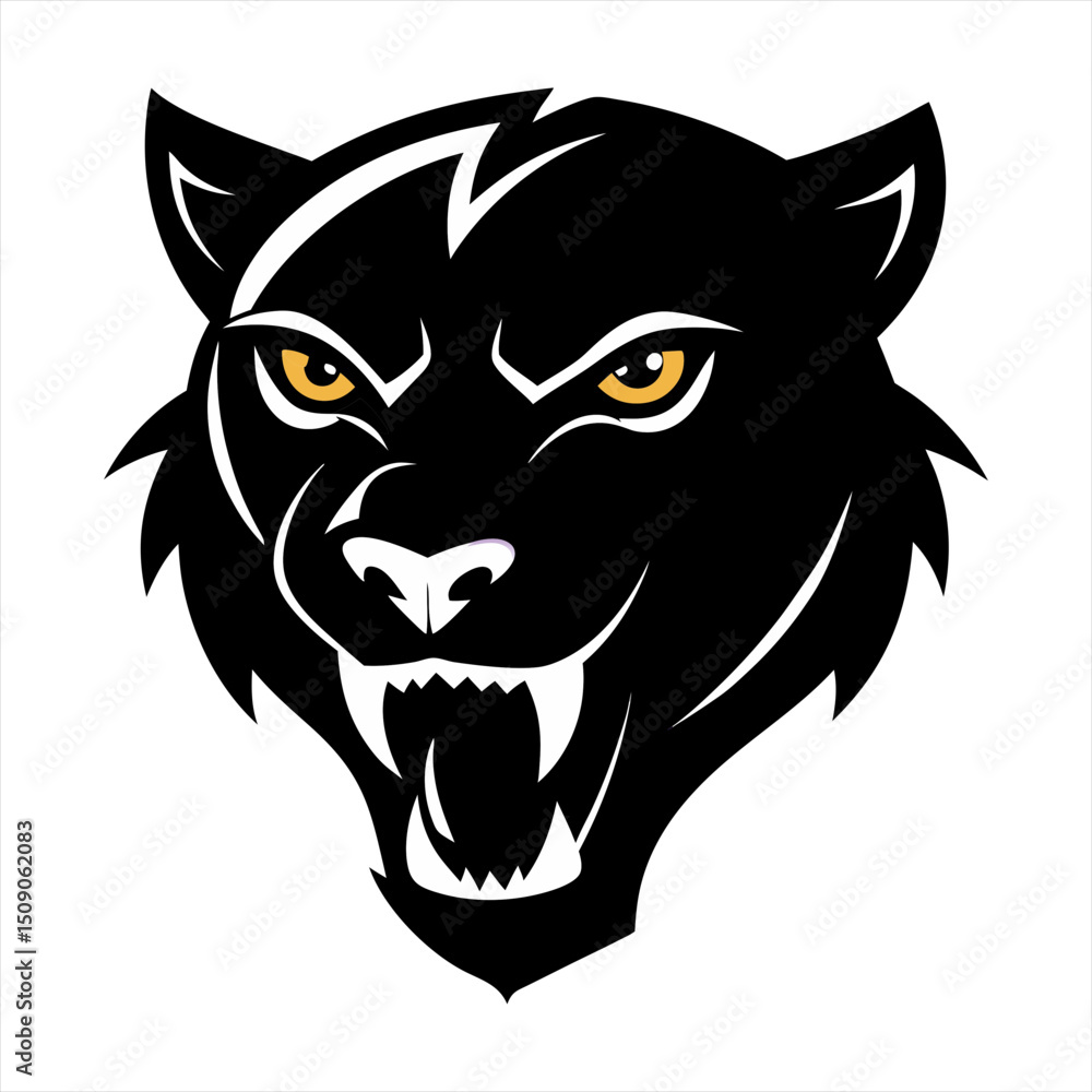 vector illustration of a panther head vector illustration of a panther head