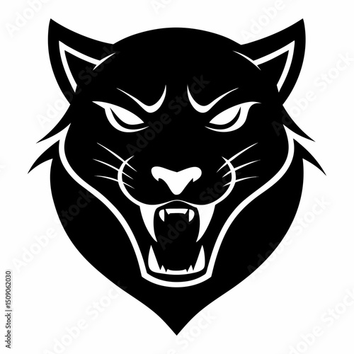 vector illustration of a panther head
