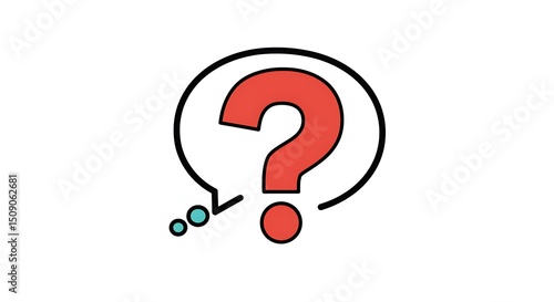 Question Mark in Speech Bubble Graphic Icon Symbol