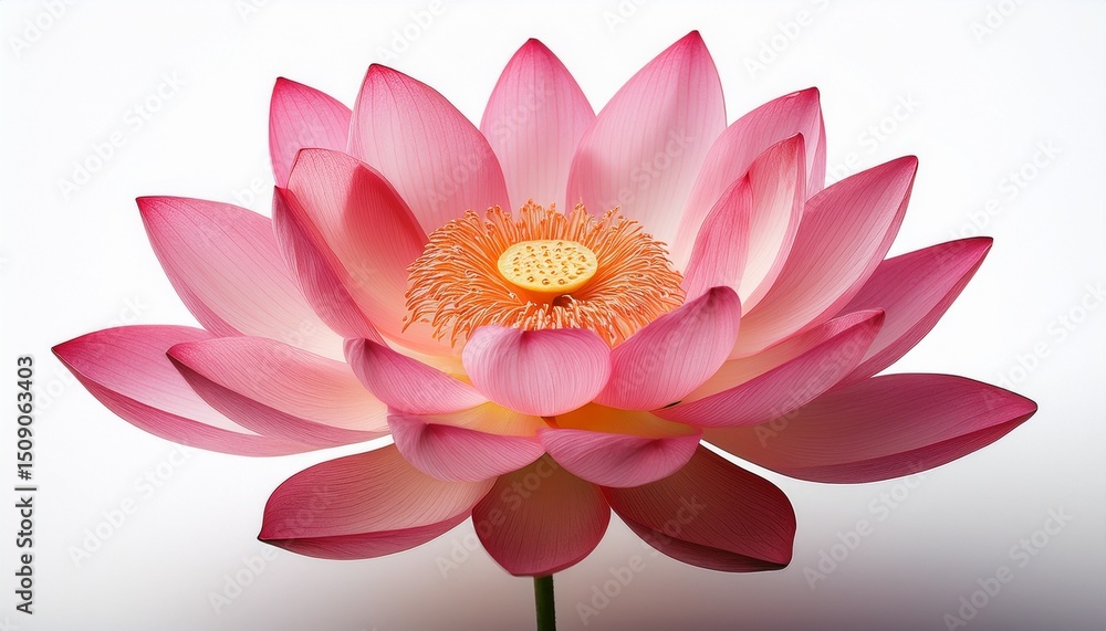 a vibrant pink lotus flower with intricate petals showcased on a white isolated background symbolizes beauty and purity a vibrant pink lotus flower with intricate petals showcased on a white isolated background symbolizes beauty and purity