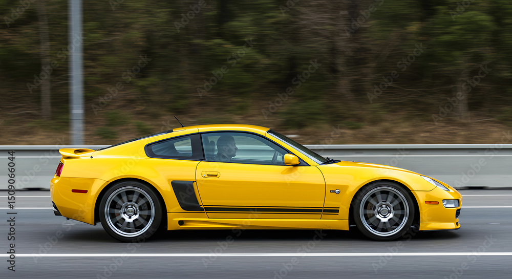 Fototapeta premium yellow sports car