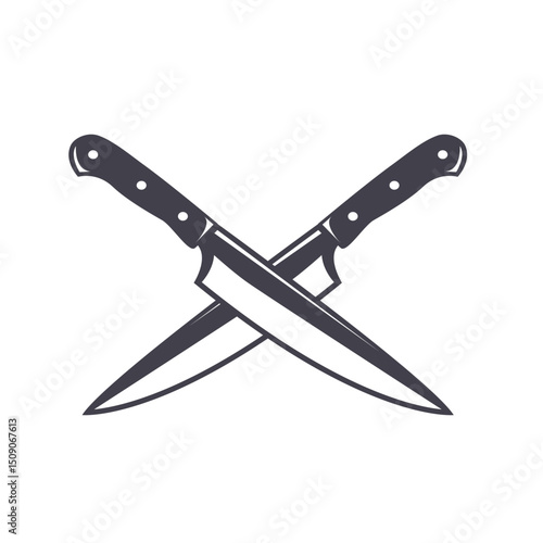 an icon of two crossing knives