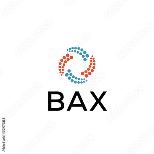 BAX Letter logo white background