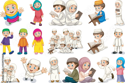 set of people in different situations
