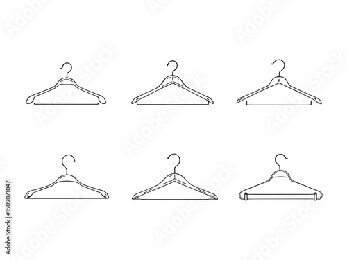 Elegant Hangers in Clean Line Art Style