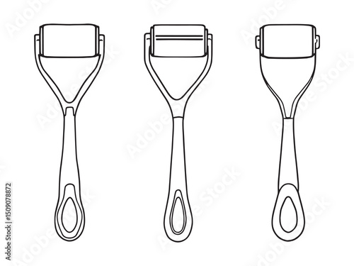 Lint Roller Simple Line Art Icons