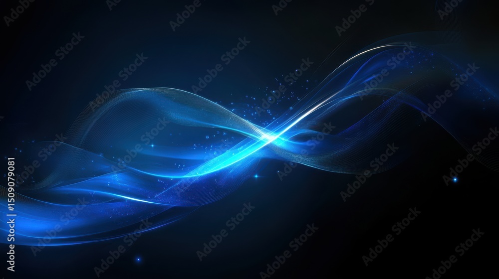 Obraz premium Abstract technology tech blue futuristic background wallpaper Backdrop. Electronic connections, electrical flow, web.