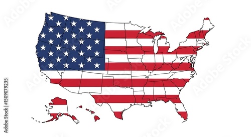 United States Map A Detailed View of American States and Territories