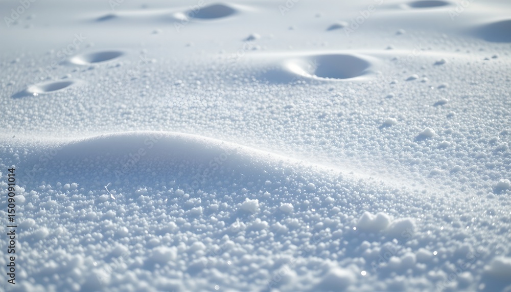 Obraz premium snow covered ground with tracks indicating recent activity.