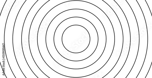 Set of circular ripple icons. Concentric circles with broken lines isolated on white background. Vortex, 