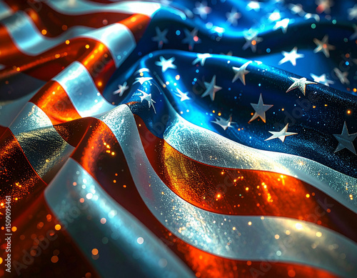 Abstract America: Red, White and Blue Flag Decor 52