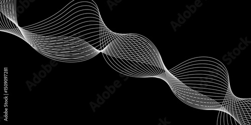 Abstract white background with a glowing abstract waves. Abstract wave element for design. Digital frequency track equalizer, Futuristic background design. Long exposure, Light painting photography.