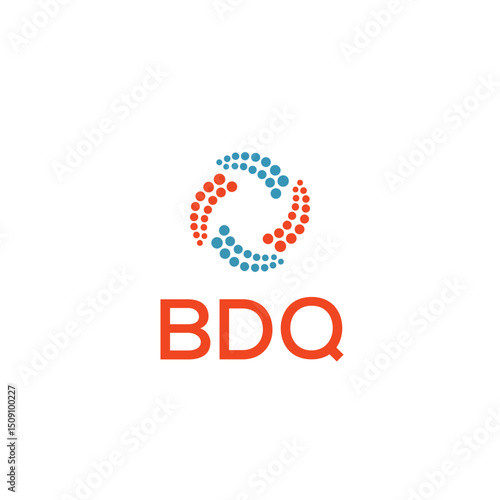 BDQ Letter logo white background