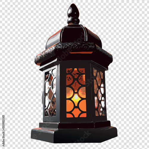 vector old lantern on white background
