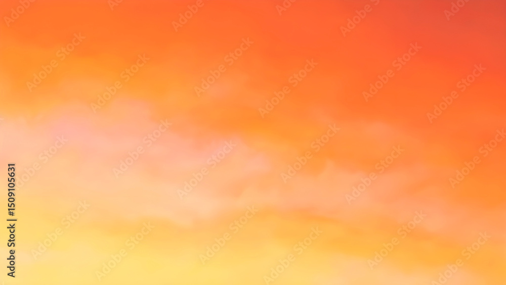 Fototapeta premium Warm Glowing Evening Sky with Gradient Colors