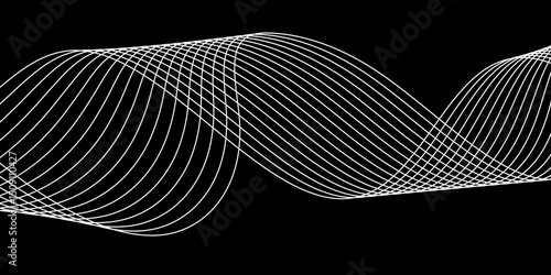Abstract white background with a glowing abstract waves. Abstract wave element for design. Digital frequency track equalizer, Futuristic background design. Long exposure, Light painting photography.