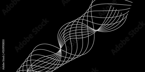 Abstract white background with a glowing abstract waves. Abstract wave element for design. Digital frequency track equalizer, Futuristic background design. Long exposure, Light painting photography.