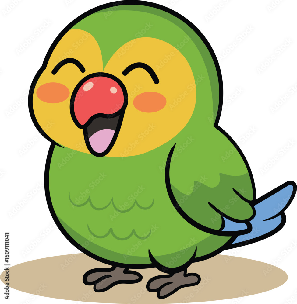 Obraz premium Cute parrot illustration easy and simple design