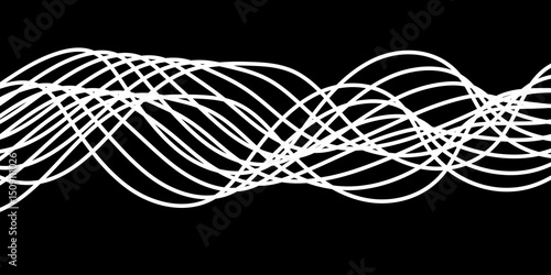 Abstract white background with a glowing abstract waves. Abstract wave element for design. Digital frequency track equalizer, Futuristic background design. Long exposure, Light painting photography.