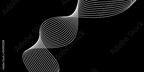 Abstract white background with a glowing abstract waves. Abstract wave element for design. Digital frequency track equalizer, Futuristic background design. Long exposure, Light painting photography.