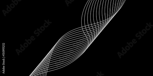 Abstract white background with a glowing abstract waves. Abstract wave element for design. Digital frequency track equalizer, Futuristic background design. Long exposure, Light painting photography.