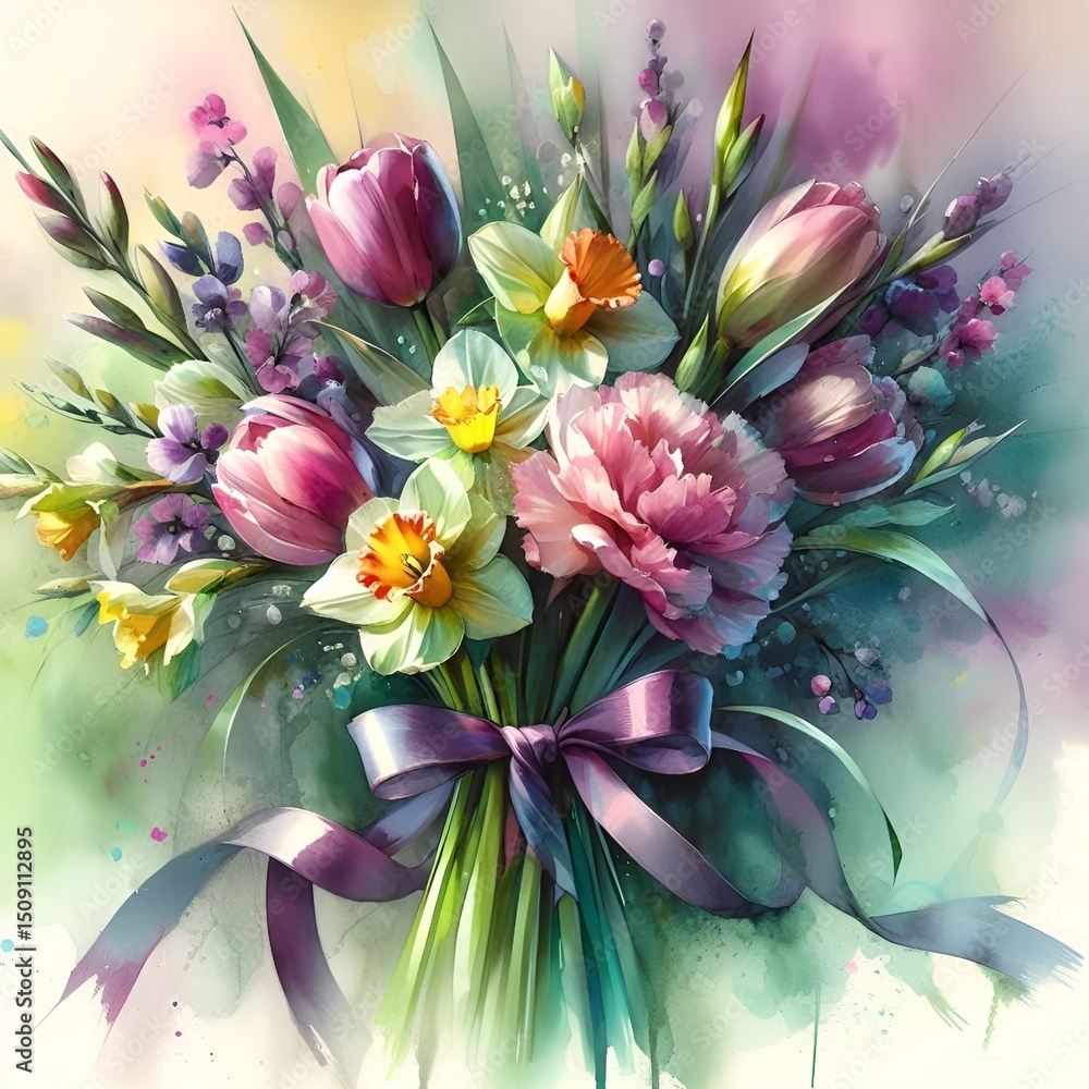 Fototapeta premium bouquet of flowers