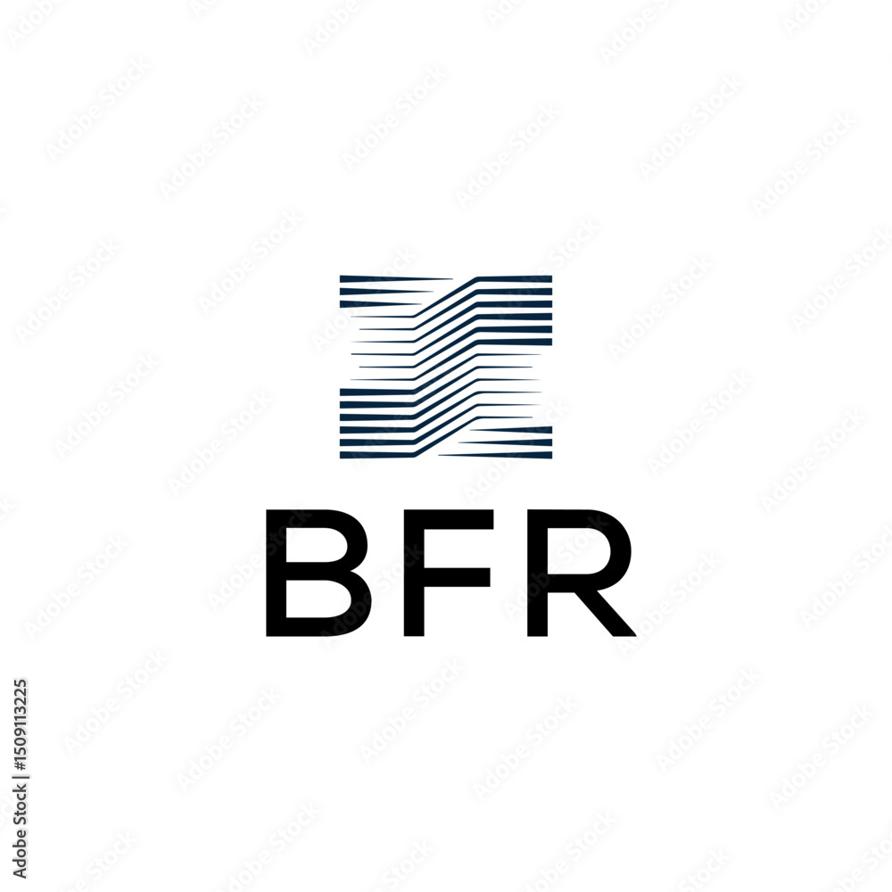 Obraz premium BFR Letter logo white background