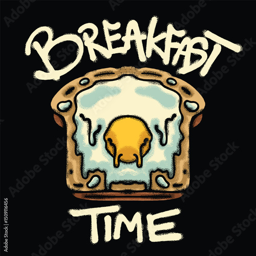 Egg and Toast Urban Streetwear t shirt design