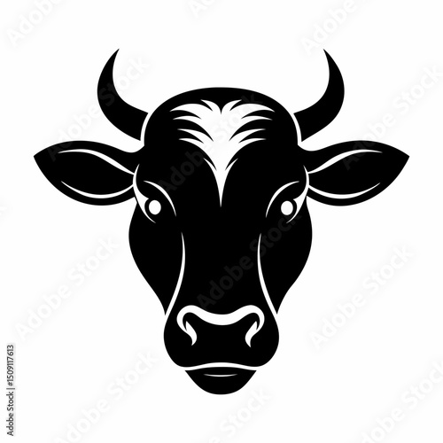 black and white cow
