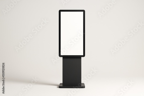 Digital kiosk tall screen mockup