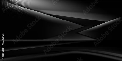 abstract black and gray neon background with lights and shadows.vector eps10