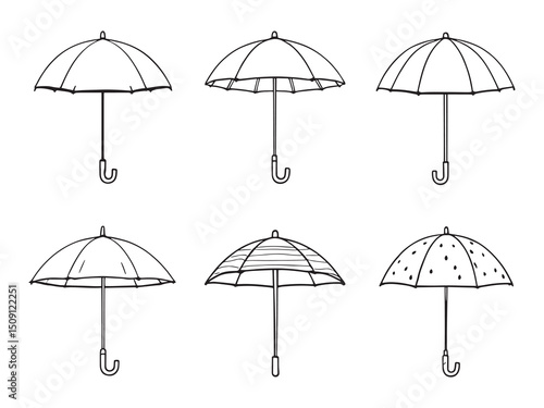 Umbrella Line Drawing Collection