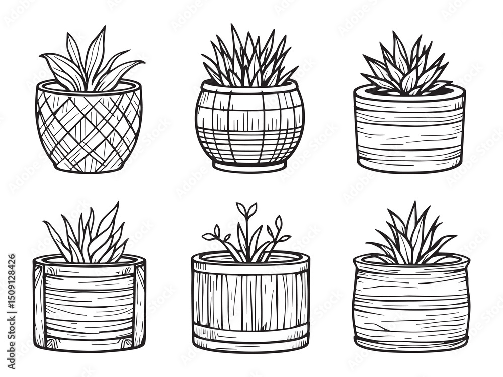 Modern Wooden Planter Sketch Design Modern Wooden Planter Sketch Design