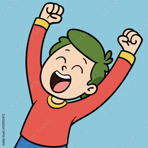 Person yawning and stretching arms after waking up
