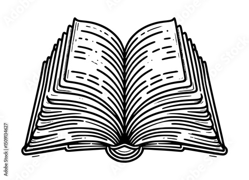 vector illustration of an open book, open book illustration.