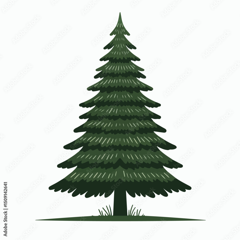 Fototapeta premium spruce tree vector illustration