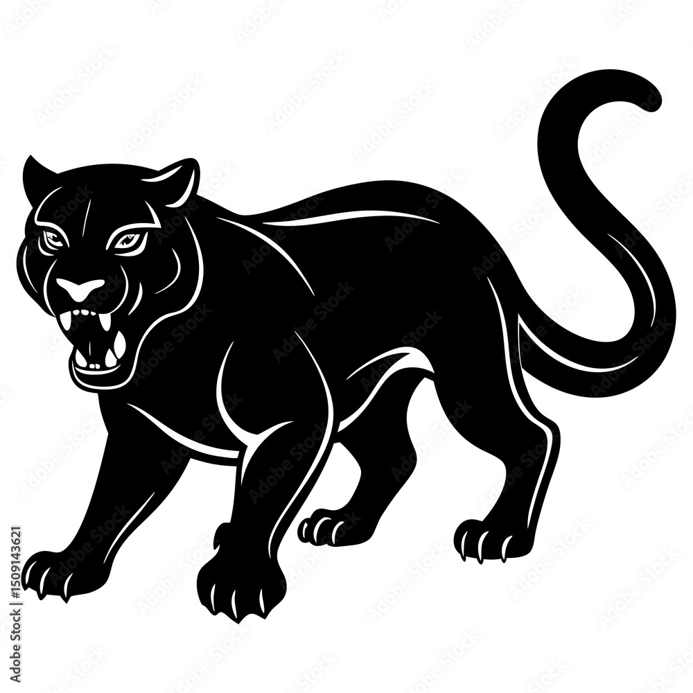 Naklejka premium Vector illustration of a panther