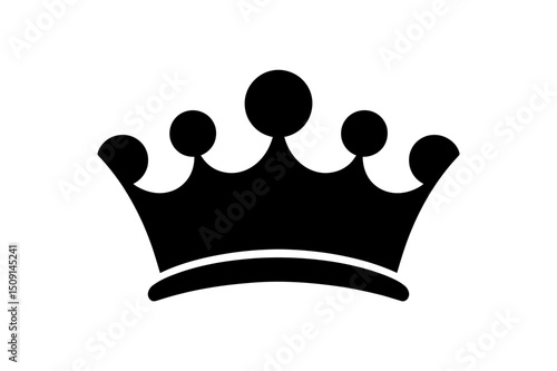 Black crown vector graphic royal symbol design