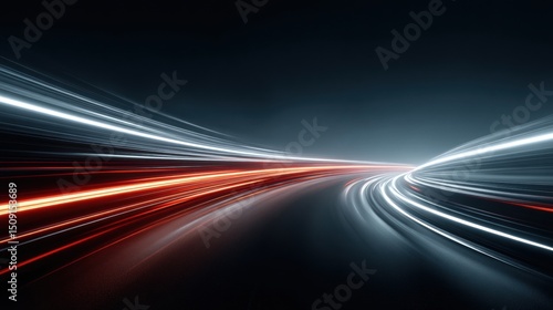 Dynamic Light Trails  Energetic Abstract Digital Design Element