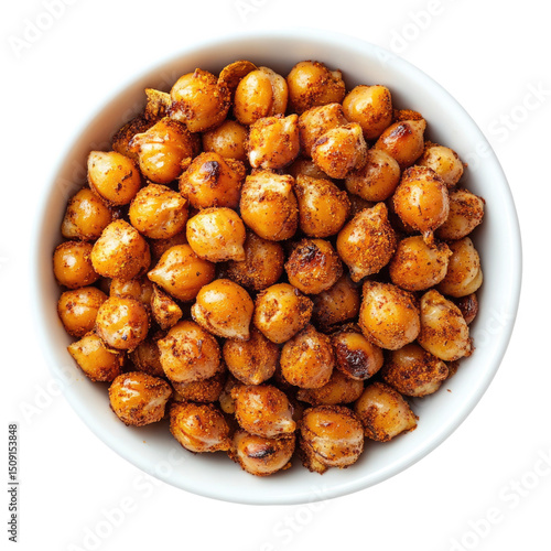 Roasted Chickpeas Seasoned With Spices  isolated on a transparent background
