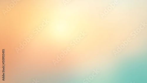 Soft and blurred abstract background with gradients of orange  yellow  and teal colors
