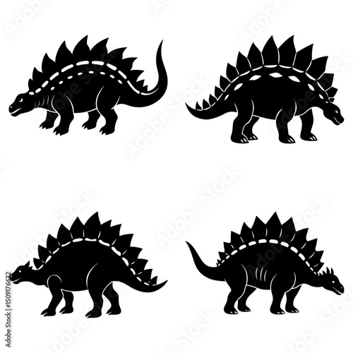 Ankylosaurus Silhouette vector illustration