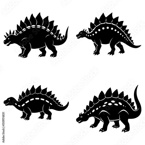 Ankylosaurus Silhouette vector illustration