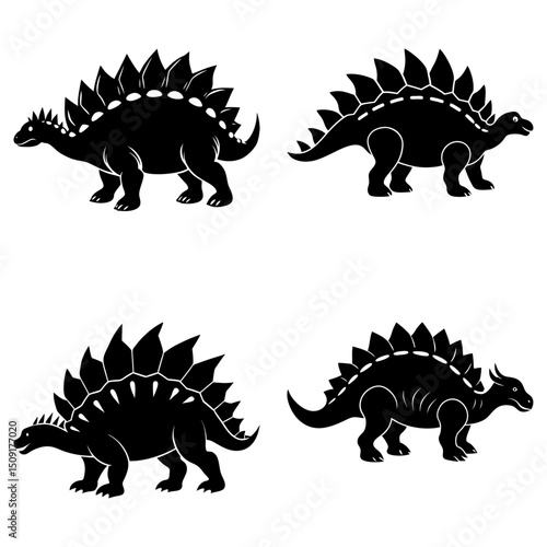 Ankylosaurus Silhouette vector illustration