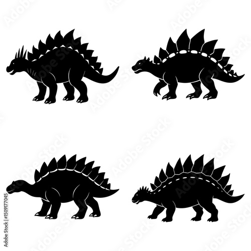 Ankylosaurus Silhouette vector illustration