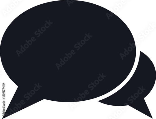 Minimal chat icon in vector format for messaging or online communication platforms
