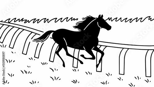horse,galloping,field,grazing,